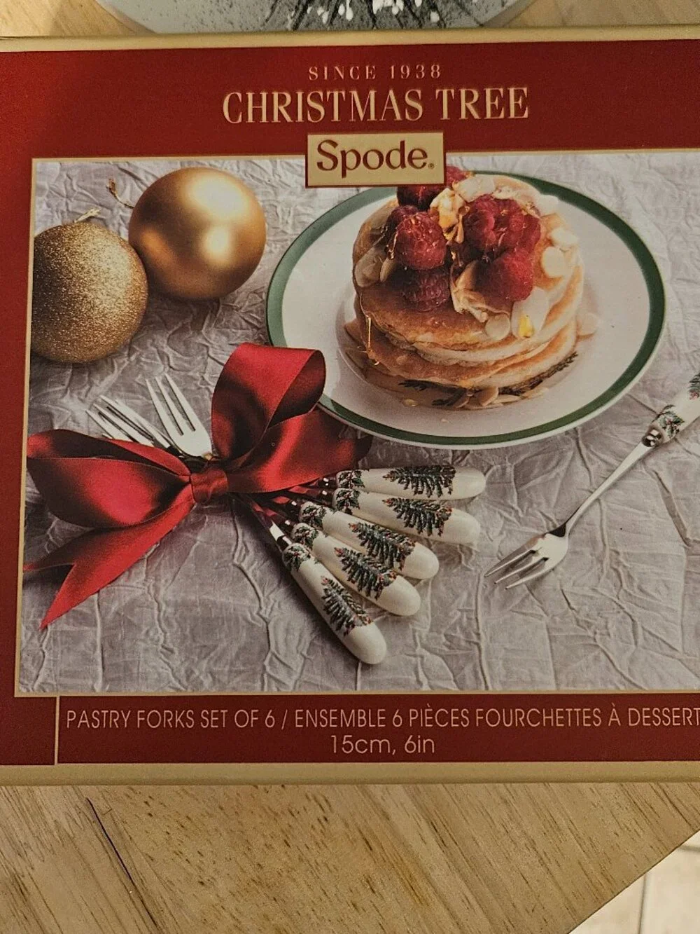 Spode Christmas Tree Set of 6 Pastry Forks